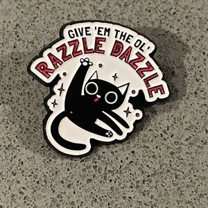 Black and White Cat Enamel Pin